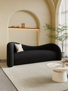 Sofá <span class=keywords><strong>Retro</strong></span> de Madera Negra de un Solo Asiento, Estilo Wabi-Sabi, para Salón de Belleza, Apartamento de <span class=keywords><strong>Alquiler</strong></span>, Sala de Estar <span class=keywords><strong>Pequeña</strong></span>, Tienda de Ropa, Recepción - Product Image 2