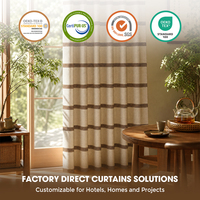 Moderne Orientalische Fuyao Luxus-Jacquard-Fenstervorhänge Moderner Minimalistischer Designstil für Chefbüros und Hotelsuiten