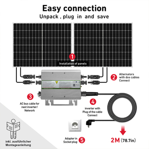 Système solaire de balcon prêt à l'emploi 600W 800W en stock dans l'entrepôt européen, kit d'énergie domestique 410W DSP-800MWN 600W 800W B - Product Image 6