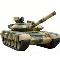 JUNAO Modèle gonflable en PVC A-09, type avion, char, chasseur, canon, écologique, taille personnalisée, capacité 10 personnes, usage extérieur, double