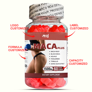 Gummies OEM Black Maca Plus pour des fesses volumineuses et des courbes extrêmes, à base de racine de Maca noire pour améliorer la vitalité chez les hommes et les femmes, booster des fesses - Product Image 2