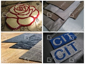 Découpeuse laser CO2 à plat pour tapis en tissu 100% nylon avec motif et support en PVC - Product Image 5