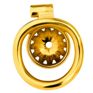 Jaula para Pene FRRK Color Dorado, Dispositivo de Castidad Masculina, Pene Bloqueado en un Diseño Artístico de Flor, Candado de Castidad para Hombres, Juguetes Sexuales - Product Image 5