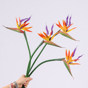 <span class=keywords><strong>Strelitzia</strong></span> Reginae en latex au toucher réel, <span class=keywords><strong>fleurs</strong></span> artificielles de haute qualité pour la décoration de la maison, décoration de table d'appoint - Product Image 3