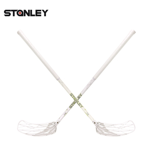 Bastone da Hockey su pista composito in fibra di carbonio bianco verde prodotto in fabbrica per bambini piccoli adulti per Floorball e Land Hockey - Product Image 3