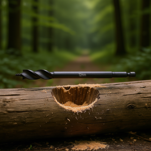 Broca para madera de 3 filos con vástago hexagonal de 13 mm para perforar troncos - Product Image 3