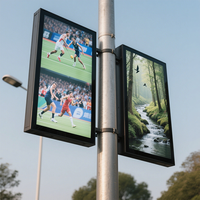 Pour Cosun Double face LED écran lumière pôle étanche nuit rue publicité affichage pour les magasins de détail IP65 évalué extérieur