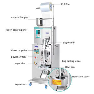 Máy đóng gói túi giấy tự động nhỏ gọn, dùng cho thực phẩm, gói muối, tiêu, cà phê, đường, tình trạng mới, có lớp màng nhôm - Product Image 3
