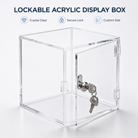 Maßgefertigte Abschließbare Transparente Acryl-Vitrine mit Schlüsselschloss - Durchsichtiger Aufbewahrungskasten