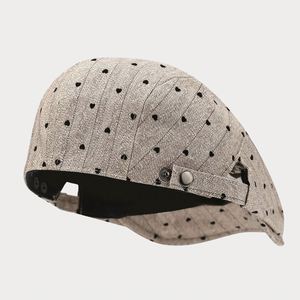 Sombrero Ivy con Diseño de Corazón, Moda Primavera 2025, Sombrero Ivy Plano a Rayas para Mujer - Product Image 3