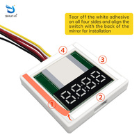 SHUNYI 12V 5A 60W Interrupteur à capteur tactile unique pour miroir avec contrôle de lumière monochrome ou CCT et minuterie