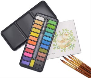 สีน้ำแบบเค้ก 24 สี สำหรับศิลปิน เด็ก และผู้เริ่มต้น ฝึกวาดภาพบนผืนผ้าใบ ขนาด 5 มล. - Product Image 3