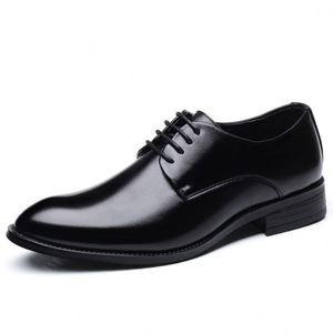 Chaussures en cuir PU légères et respirantes, antidérapantes, de couleur unie, à lacets carrés, décontractées et professionnelles, grande taille, de haute qualité pour le dropshipping - Product Image 4