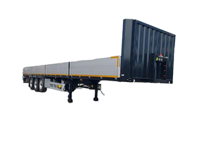 <span class=keywords><strong>LinAn</strong></span> 40FT 80 tonnes 3 essieux lit bas semi-remorque acier mécanique/Suspension pneumatique conteneur Standard paroi latérale taille personnalisable - Product Image 5