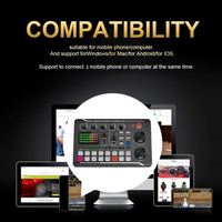 DAYMIC F998 Scheda Audio USB Wireless per Live Streaming, 16 Effetti Sonori, Mixer, Interfaccia Audio per TikTok e Karaoke, 2 Canali