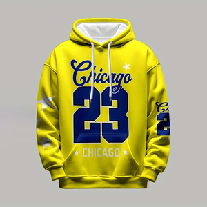 Chicago n° <span class=keywords><strong>Sweat</strong></span> à capuche pour homme et garçon, hiver 23, numéro personnalisé, sublimation, 100% polyester, séchage rapide, respirant, écologique - Product Image 4