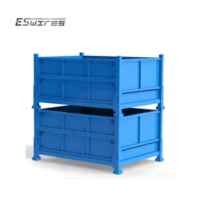 Bac métallique industriel <span class=keywords><strong>rigide</strong></span> empilable à revêtement poudré mobile pour chariot élévateur à longue durée de vie - Product Image 2