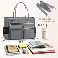 Sac fourre-tout pour ordinateur portable grande capacité, sac pour ordinateur 14 pouces, sac à main pour femme, sac de travail multi-poches, sac à bandoulière