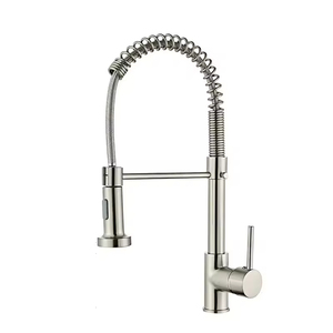 En popüler mutfak musluk ticari tek kolu aşağı çekin püskürtücü bahar kolu lavabo musluğu dayanıklı - Product Image 5