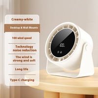 Ventilador de Escritorio sin Aspas de Alta Calidad, Montado en la Pared, con 100 Velocidades, Alimentado por USB, Circulación de Aire, Apto para Oficina, Exteriores y Camping