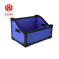 Boîte de rangement pliable et empilable en polypropylène recyclé pour emballage chimique et boîte de manutention pour la chaîne du froid