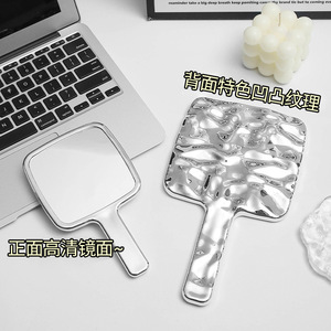 Handheld Makeup <b>Mirror</b> Colored Lens <b>Small</b> Size Large Size Portable Home Use - Product Image 4