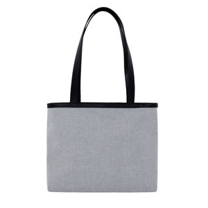 Sac fourre-tout géométrique vintage simple de luxe fait main pour femme, écologique, avec fermeture ouverte, deux poignées, bandoulière amovible, OEM - Product Image 3