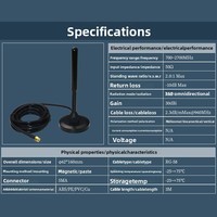 Antena Omnidireccional de Alta Ganancia de Banda Completa 3G/4G de 30dBi con Montaje Magnético, Módulo Inalámbrico para Equipos de Comunicación Vehicular, Directo de Fábrica