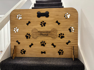 ที่กั้นสุนัขแบบปรับแต่งได้ตามต้องการไม้ MDF บันไดตัดด้วยเลเซอร์แบบโต้ตอบและเคลื่อนไหวได้ของเล่นสุนัขของขวัญ - Product Image 2