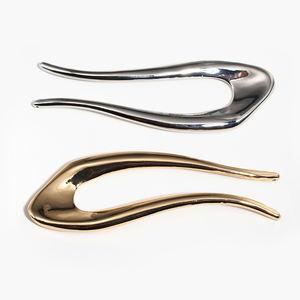 All'ingrosso forcine per capelli semplici eleganti oro argento forma U in metallo per donne europee accessori per capelli di moda per le ragazze - Product Image 4