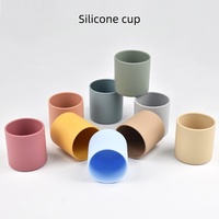 Biberon en silicone antidérapant de qualité alimentaire sans BPA pour bébé, tasse portable et vaisselle pour enfants