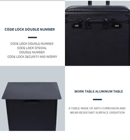 Vente en gros poste de travail multifonctionnel professionnel pour le tatouage avec accoudoir ensemble de valise de bureau réglable étui à tatouer