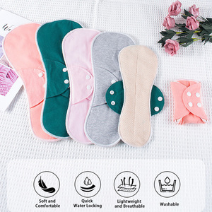 Assorbenti Igienici Riutilizzabili in Puro Cotone per Donne, Altamente Traspiranti con <span class=keywords><strong>Prevenzione</strong></span> delle Perdite di Urina per Uso Notturno - Product Image 6