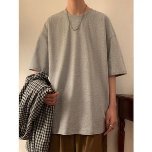 Camiseta de Algodón Grueso con Estampado Serigrafiado, Diseño Sólido, 100% Algodón de Alta Calidad, Talla Grande, Estilo Hip Hop, Unisex, Ropa Urbana - Product Image 5