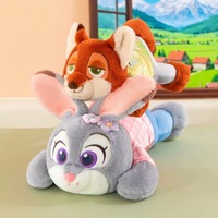 Peluche Lapin Renard de Collection 45cm 60cm 80cm 100cm, Coussin Rembourré avec Doublure en Coton PP et Maille, Décoration de Fête, Cadeau