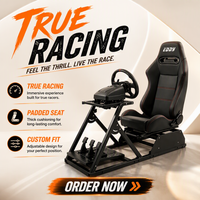 Siège en cuir réglable EDDYSTAR noir universel pour simulateur de course, jeux et chaise de bureau, NE PAS UTILISER SUR ROUTE, UNIQUEMENT EN TOUT-TERRAIN