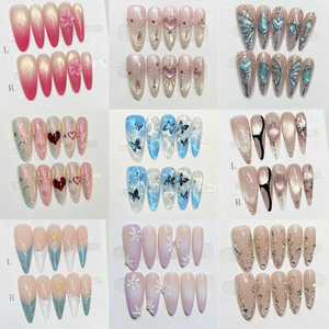<span class=keywords><strong>Uñas</strong></span> <span class=keywords><strong>Postizas</strong></span> de Almendra Hechas a Mano <span class=keywords><strong>con</strong></span> Diseño Tridimensional, Reutilizables, Venta al Por Mayor de Fábrica, Personalización Disponible - Product Image 3