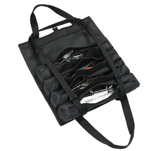 Organizador de maletero de coche, bolsa de herramientas plegable de tela Oxford con múltiples bolsillos, color caqui y negro, bolsa colgante de gran tamaño para almacenamiento en vehículos - Product Image 4