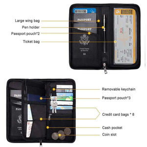 Nhà Máy RFID chặn hộ chiếu du lịch chủ chống cháy túi chống thấm nước ví hộ chiếu gia đình tài liệu tổ chức cho nam giới phụ nữ - Product Image 6