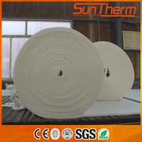 Isolation en laine céramique de qualité HAZ SUNTHERM pour revêtements de fours industriels, épaisseur 50 mm, composition haute en aluminium et zirconium