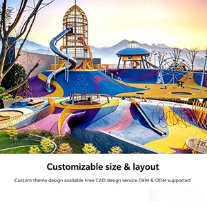 Équipement de terrain de <span class=keywords><strong>jeu</strong></span> extérieur en acier inoxydable et plastique sur le thème des chenilles MingTe, filets d'escalade, toboggans, équipement d'amusement pour enfants personnalisé - Product Image 4