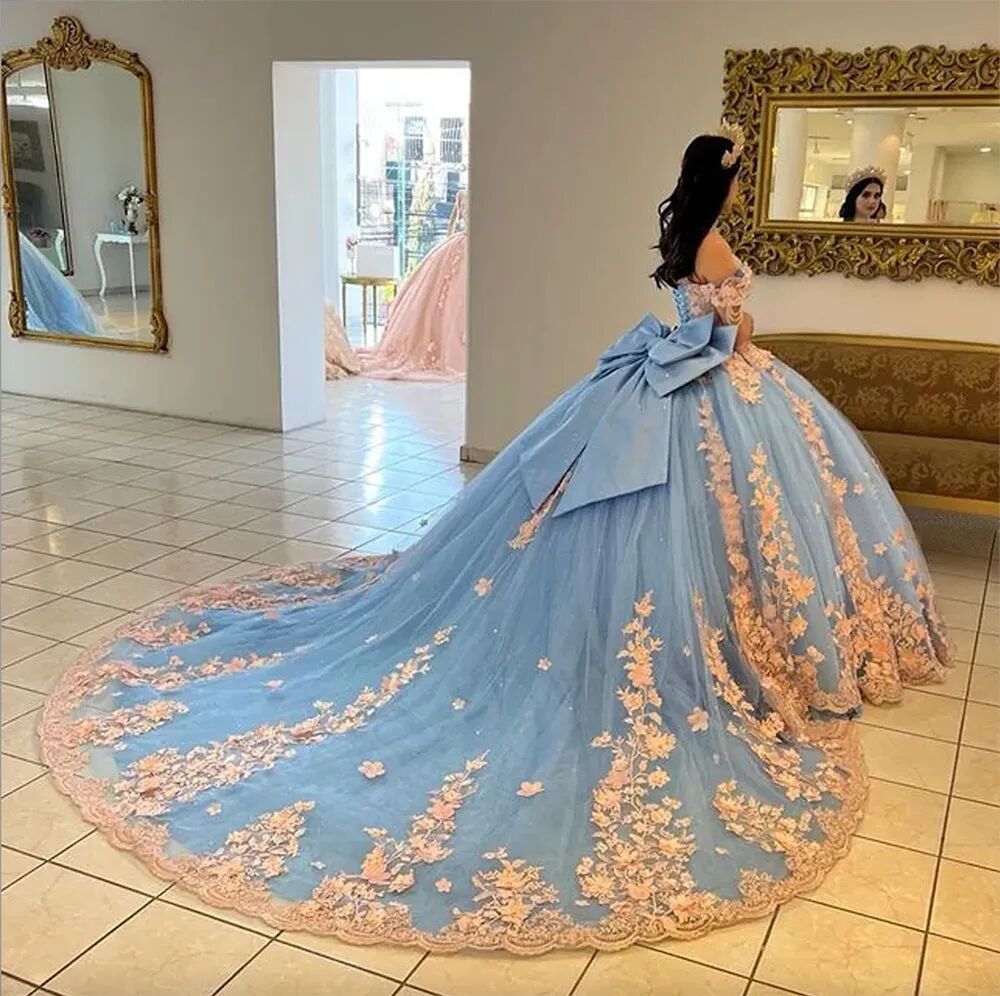 Azul Vestidos De 15 AÃ±os De Diferentes Colores Vestidos De Encaje