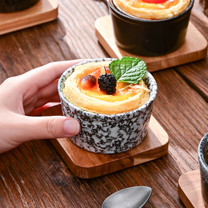 Plats de cuisine écologiques Japandi résistants au four, ensemble de ramequins en céramique de 100 ml - Product Image 3