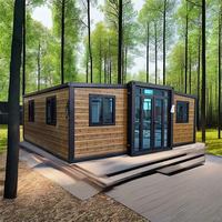 Casa Contenedor de Acero Verde de Lujo, Impermeable, de 20 pies/40 pies, con Control Inteligente, Completamente Amueblada para Uso en Hoteles y Apartamentos