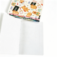 Cahier d'exercices personnalisable en couleur et en taille, reliure agrafée, logo personnalisé, couverture brillante/artistique/effaçable pour les écoles