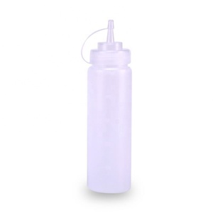 Bouteille souple vide en plastique LDPE de qualité alimentaire de 8oz, 12oz, 16oz, 20oz pour sauce salade, confiture, avec embout fin et long - Product Image 1