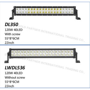 Barra <span class=keywords><strong>de</strong></span> Luz Led <span class=keywords><strong>de</strong></span> alta potencia para todoterreno, Combo <span class=keywords><strong>de</strong></span> doble fila, 360W, 52 pulgadas, 50 pulgadas, 32, 42 y 22 pulgadas, 4X4, curva, 12D - Product Image 4