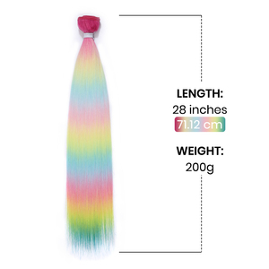 Extensioni per <span class=keywords><strong>capelli</strong></span> in fibra sintetica resistente alle alte temperature, trama doppia a macchina, liscio setoso e ondulato - Product Image 4