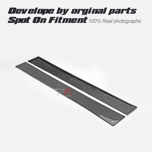 Extensión de faldones laterales de lujo de fibra de carbono EPA ATTK para Fiat 500 595 695 Abarth Serie 4 en adelante (Modelo S4 EU 2016-2023) - Product Image 6