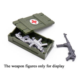 Perlengkapan casing medis Mini WW2 War uniseks mainan figur blok bangunan tim SWAT Kit Aksesori paket senjata plastik - Product Image 5